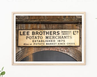 London Photography-Borough Market, London Landmark, London Travel Print, London Print, London Food Market, Kitchen Wall Decor, Kitchen Decor