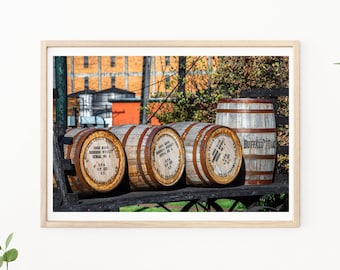 Buffalo Trace, Buffalo Trace Distillery, Bourbon Photos, Bourbon Print, Whiskey Photography, Bourbon Barrels, Man Cave Decor, Home Bar Print