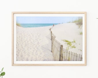 Sand Dune Fence - Beach Photography, Sand Dune Photos, Beach House Decor, Coastal Photography, Shabby Chic Beach Art, Sand Dunes, Ocean Art
