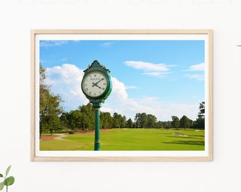 Golf Photography - Pinehurst #2, Carolina Golf, Rolex Clock, Gift for Him, Carolina Golf, Rolex Clock Photo, Pinehurst Golf, Man Cave Art