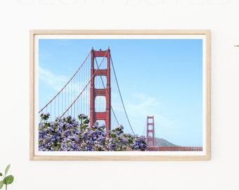 San Francisco Photography - Golden Gate Bridge, San Francisco Print, San Francisco Wall Art, California Travel Print, Golden Gate Garden