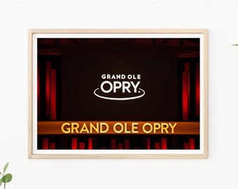 GRAND OLE OPRY -  Nashville Photography, Opry Stage, Country Music, Nashville Print,, Music City Photography, Country Music Stars, Ryman