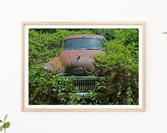 車の写真、1955年ビュイックセンチュリーウォールアート、クラシック