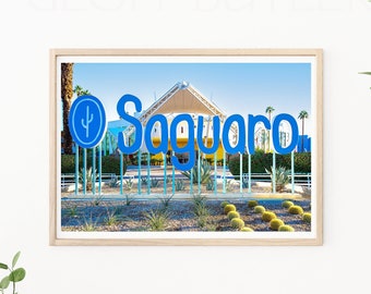 Saguaro Hotel - Palm Springs Print - Palm Springs Farbe - Moderne Mid-Century Architektur - Retro Fotografie - Palm Springs Architektur