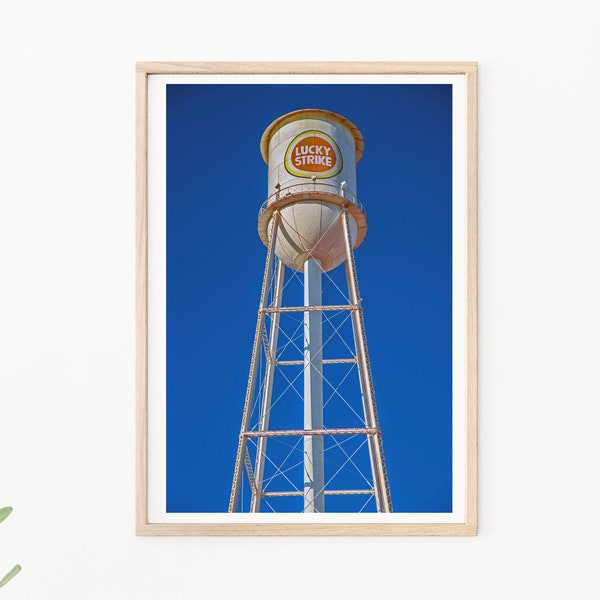 Lucky Strike Water Tower, Tobacco Advertising, Durham NC Photography Photo, Man Cave Art, Vintage Signs, Lucky Strike, Tobacco Road, Tobacco