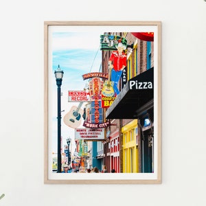 Nashville Bars - Alan Jackson, Broadway Street Scene, Neon Lights, Nashville Rooftop Bars, Broadway Bars, Nashville, Nashville Photography