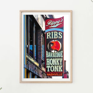 RIPPY&#39;S RIBS BBQ - Nashville Bar, Nashville Honky Tonk, Nashville Photography, Nashville Neon Lights, Broadway Bars, Music City Photography