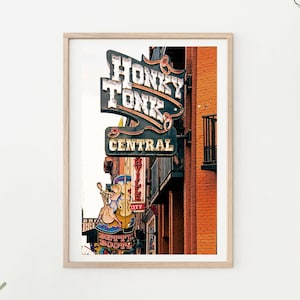 Nashville Photography - Honky Tonk Central, Nashville Bars, Country Music, Nashville Print, Big Time Boots, Country Western Bar, Broadway