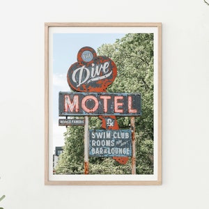 Nashville Photography - The Dive Motel, World Famous, Nashville Landmark, The Dive Motel Photo, Nashville Neon Sign, Dive Photo, Dive Bar