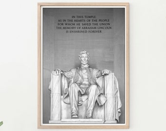 Washington DC Photography - The Lincoln Memorial, The Gettysburg Address, Washington Wall Art, Honest Abe, Abe Lincoln, Lincoln Wall Art