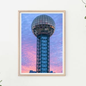 Knoxville Photography - Sunsphere, 1982 World&#39;s Fair, Knoxville Landmark, Knoxville Wall Decor, Sunsphere Print, Knoxville Print, Vols Decor
