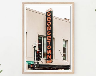 Georgetown Theater Sign - Washington DC Photography, Georgetown University, Dorm Wall Decor, Georgetown Landmark, Wisconsin Ave