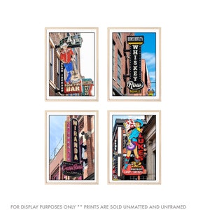 Nashville Photography-Set of 4 Prints, Nashville Bars, Nashville Music Bars, Country Music Stars, Music City Photography, Country Stars