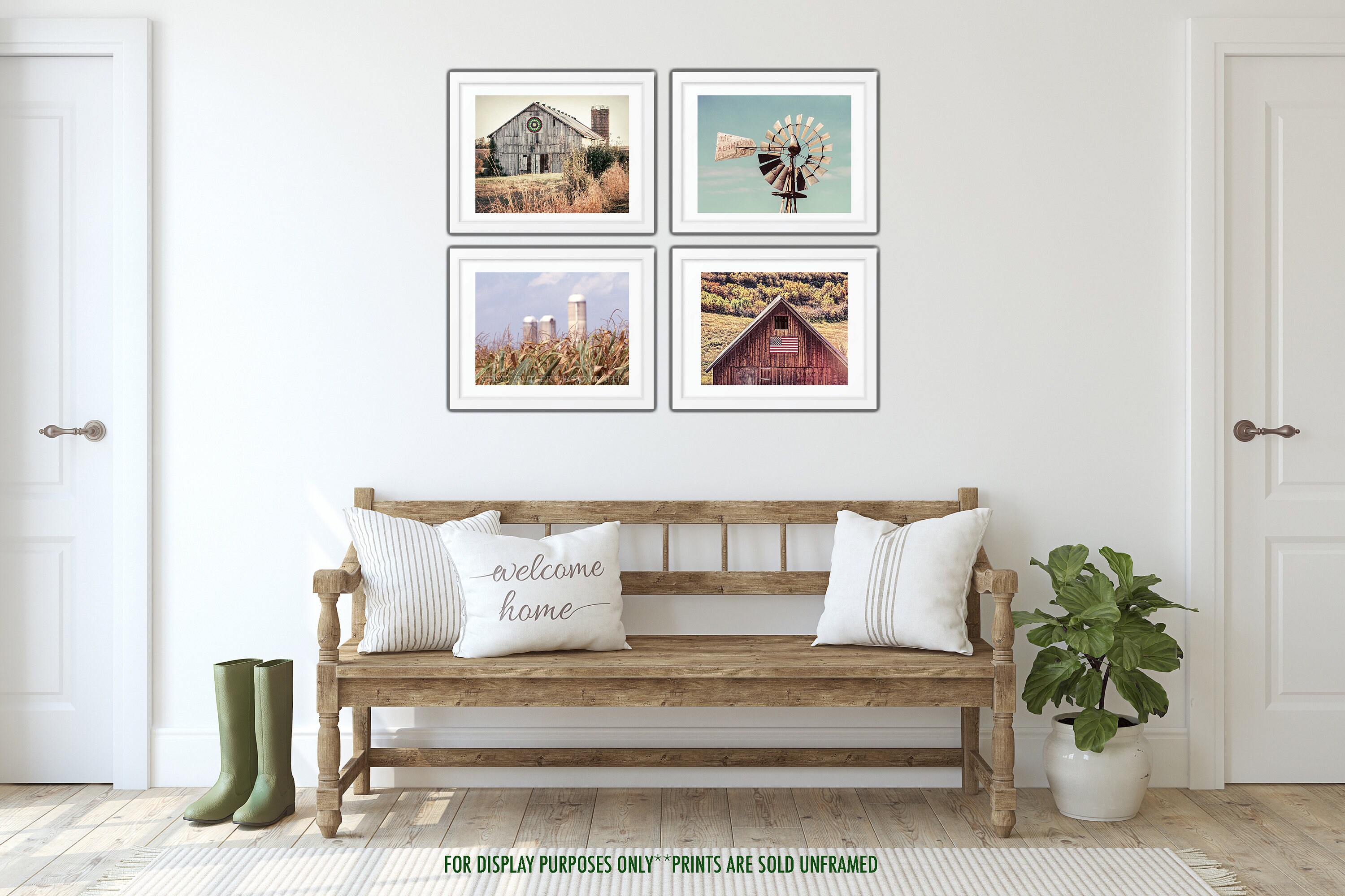 Modern Farmhouse Photography - Set of 4 Farm Prints - Rural Americana ...