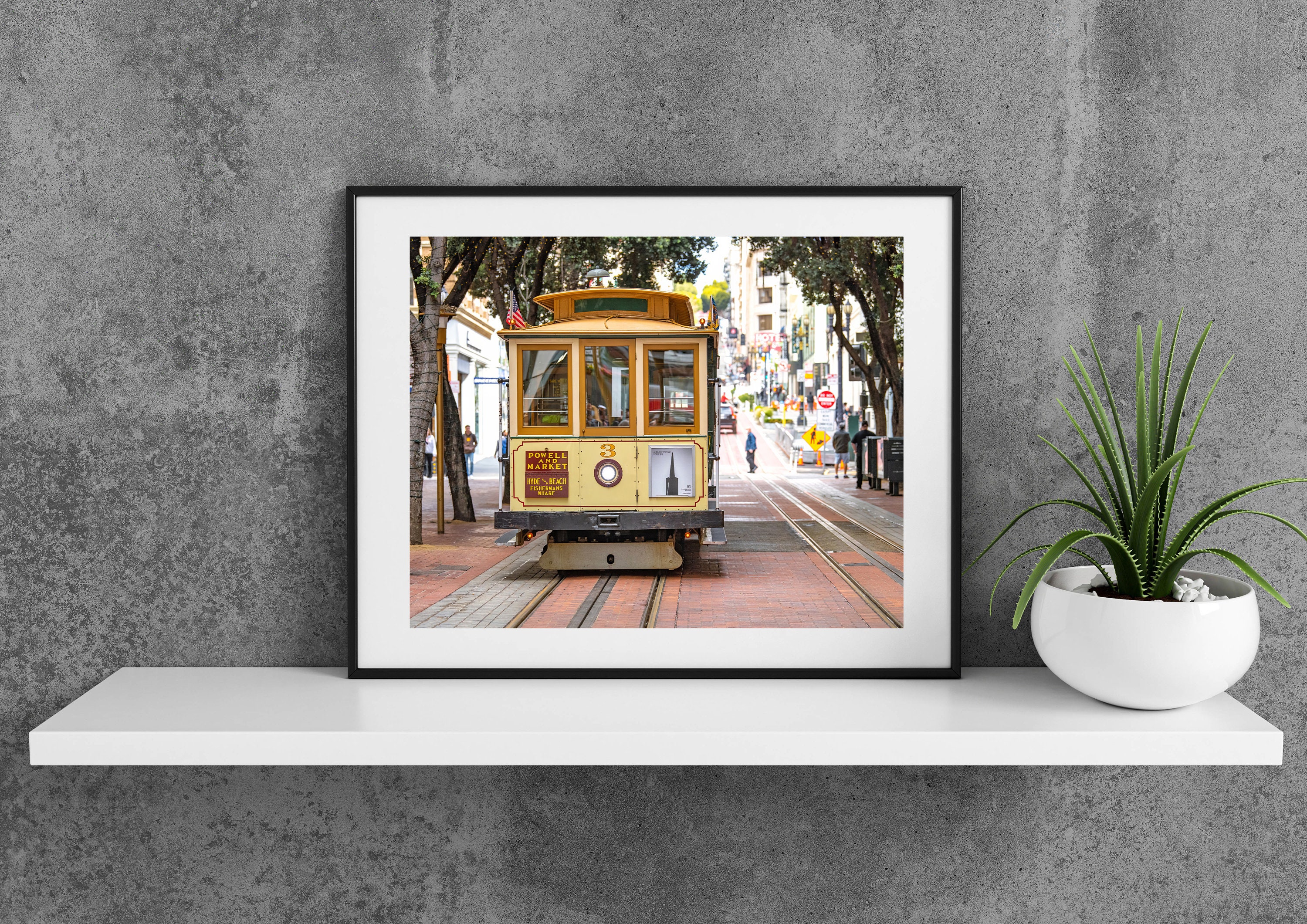 San Francisco Photography Cable Car, Streetcar Art, Cable Car Wall Art