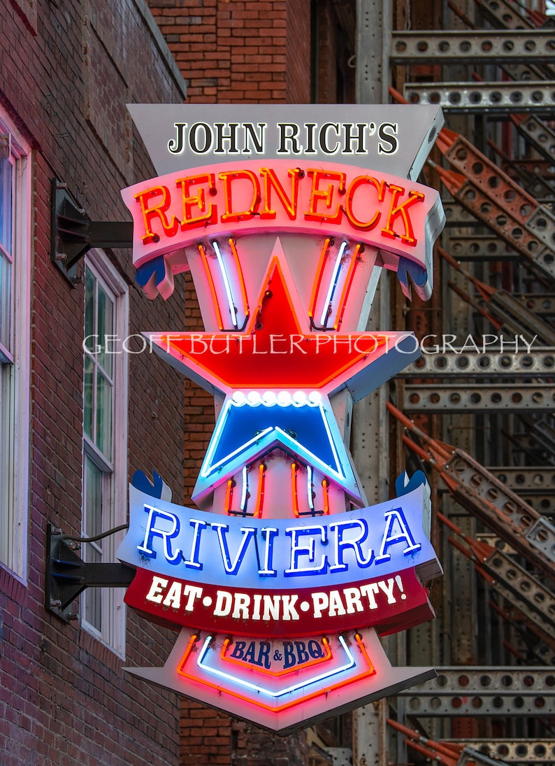 REDNECK RIVIERA John Rich Nashville Bars Country Music Etsy