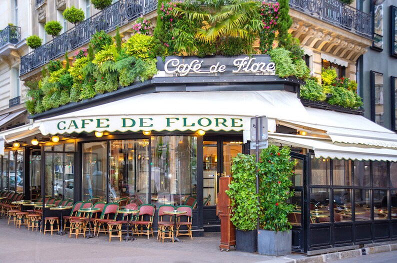 Paris Photography Cafe De Flore Paris Photo Famous | Etsy