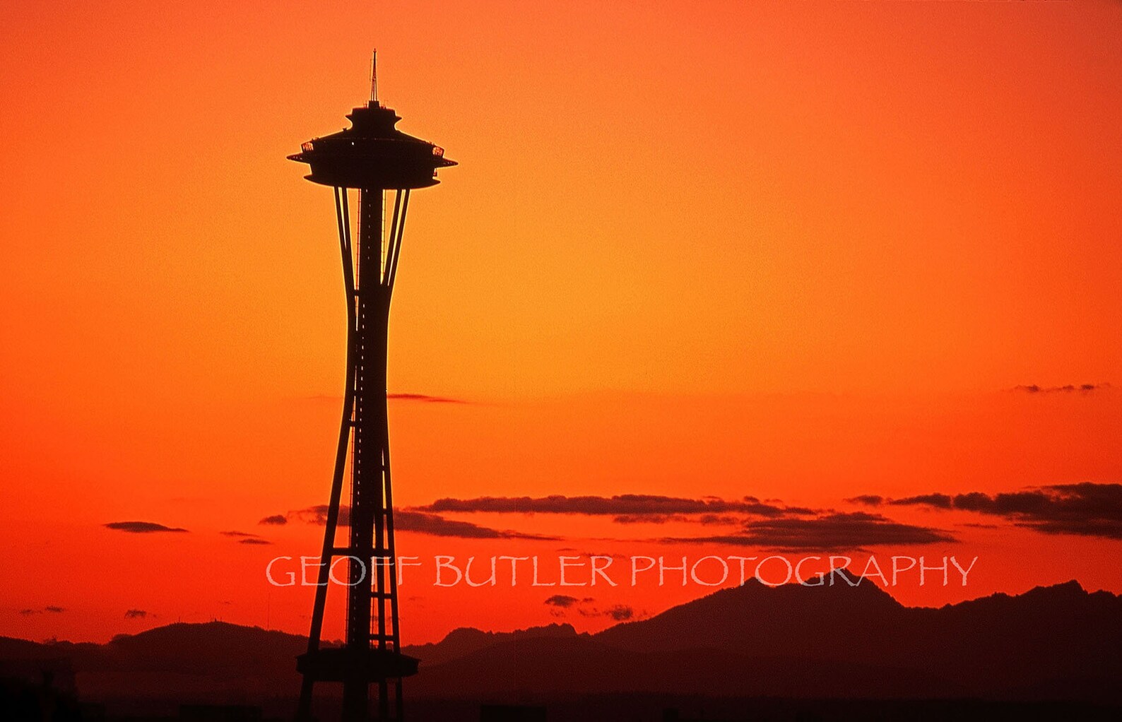Seattle Space Needle Space Needle Orange Photo Pikes Place Etsy