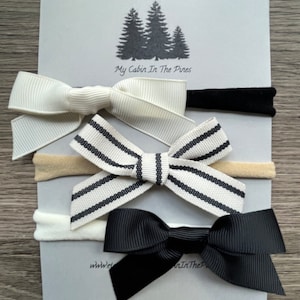 Baby Hair Bow Headbands, Set of 3