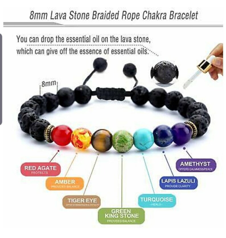 Adjustable 7 Chakra Bracelet Chakra Jewelry Spiritual Etsy