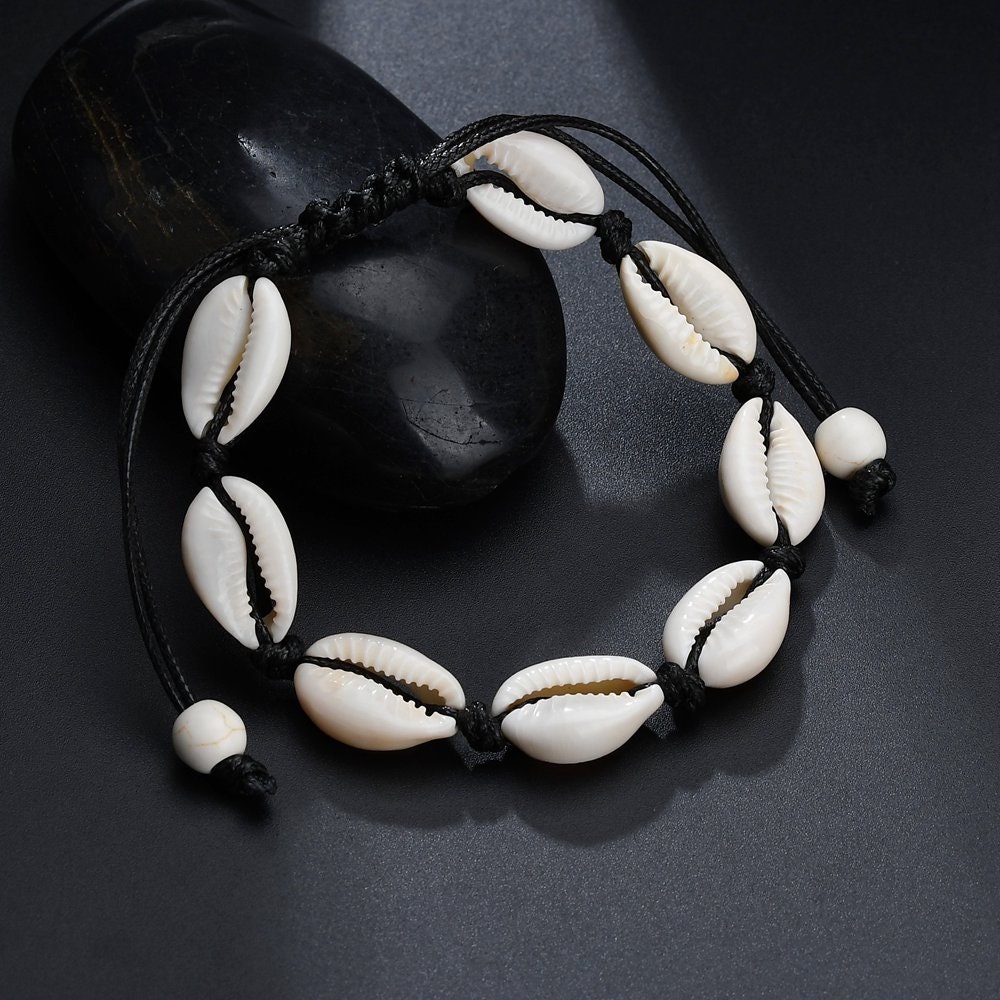 Seashell Anklet Shell Anklet Cowrie Anklet Shell Anklets Etsy