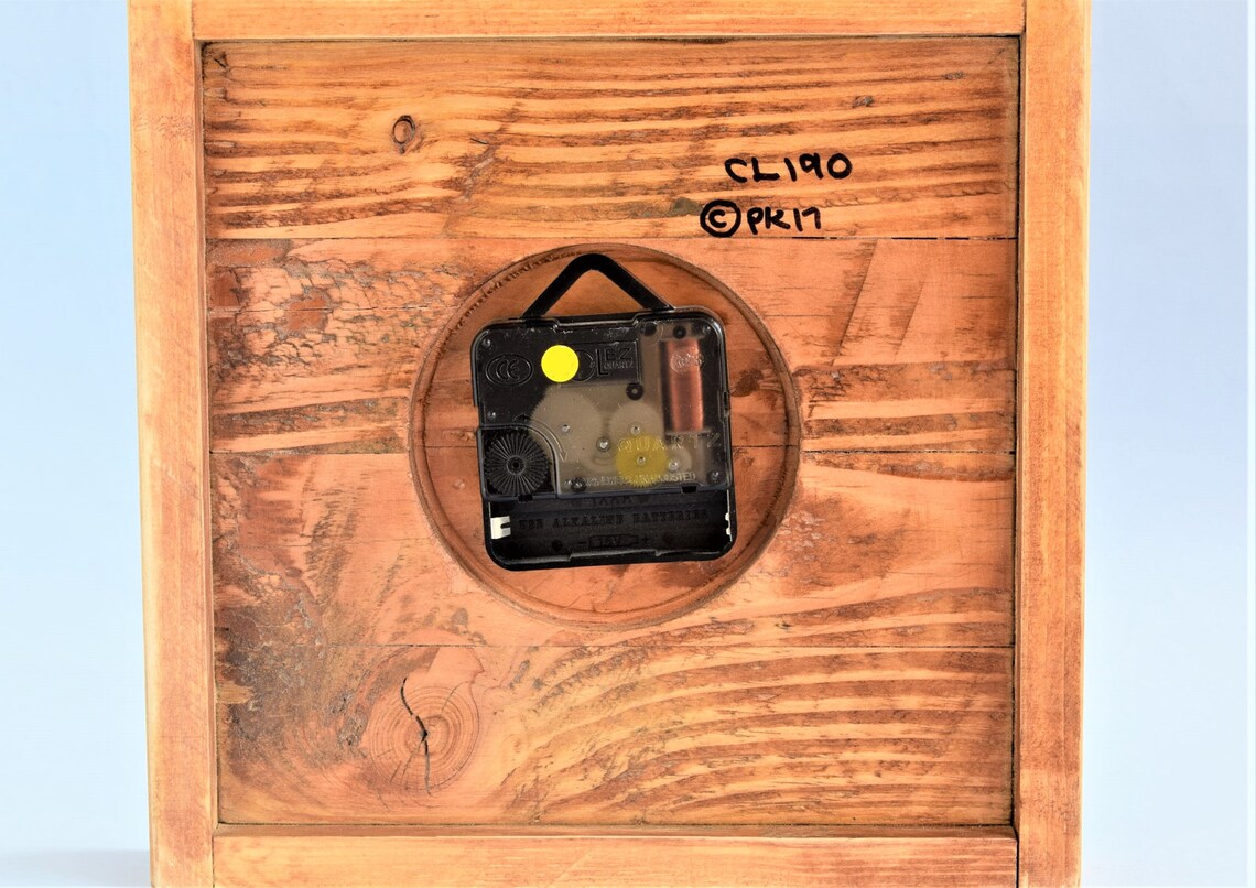 CL192 Recycled Wood Clock Etsy