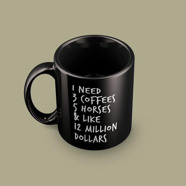 Coffee and Horses Coffee Mug Horse Coffee Tea Cup Equestrian Etsy