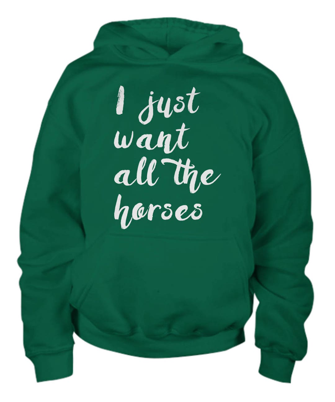 Youth Horse Hoodie / All the Horses / Horse Clothing / Horse Etsy