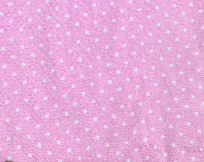 Pink and White Polka Dot Material Pink Swiss Dot Fabric Michael Miller Pink Pin Dot Fabric