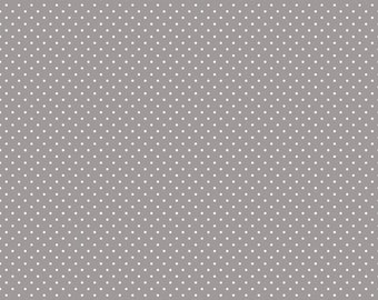 100/% Cotton Fabric Makower Monochrome Hand Drawn Style Polka Dot Spots