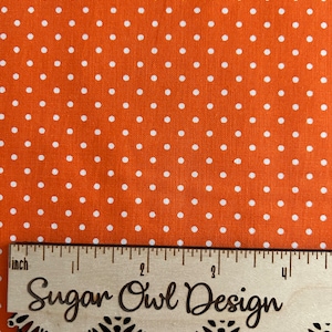 Orange Small Dot Cotton Fabric - Riley Blake Swiss Dot in Orange