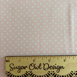 Light Pink Small Dot Fabric - Riley Blake Baby Pink Swiss Dot - Pink and White Tiny Dot Cotton Fabric
