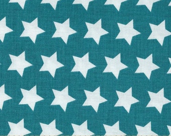 Teal Star Fabric - Riley Blake Basics Fabric