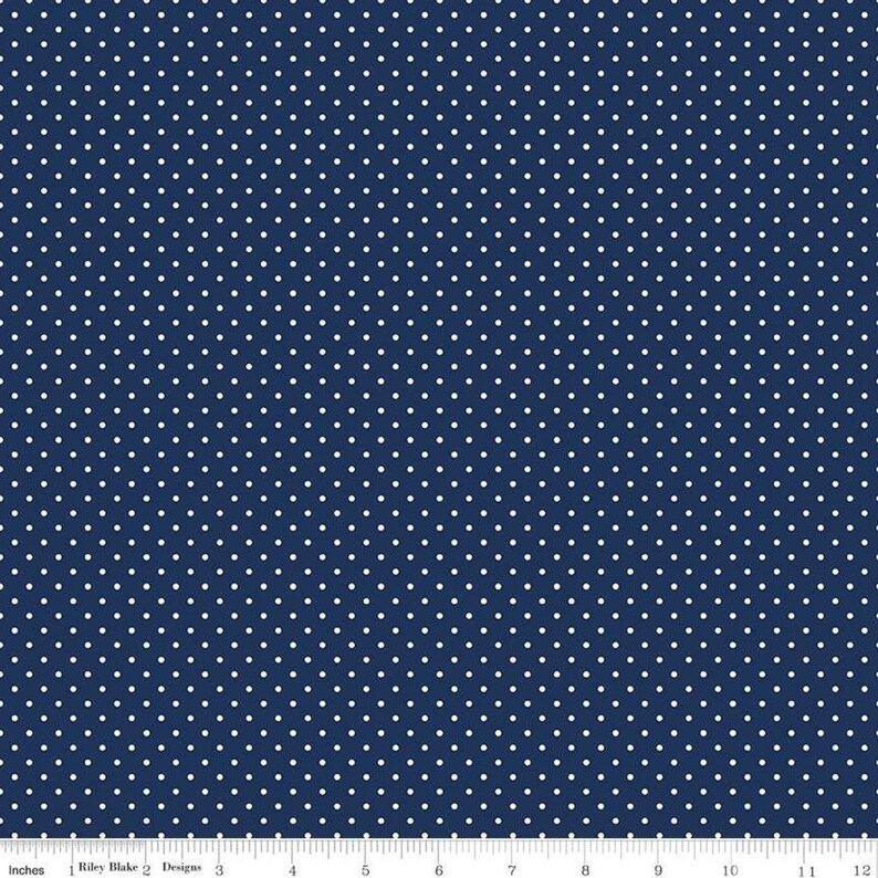 Navy Blue Pin Dot Fabric Riley Blake Navy Swiss Dot Etsy