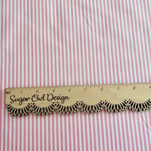 Pink and White Narrow Stripe Fabric - Riley Blake Designs 1/8&quot; Stripe in Peony