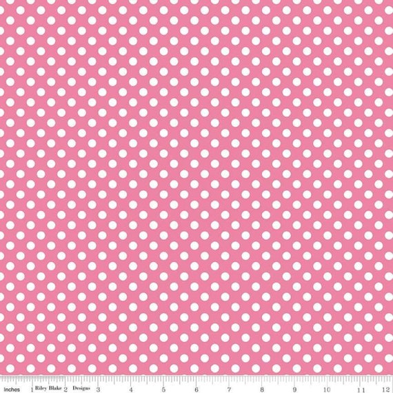 Pink Polka Dot Fabric Riley Blake Small Dot in Hot Pink - Etsy