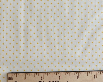 LAST 25" of Yellow Small Dot Fabric - Riley Blake Swiss Dot in Yellow Fabric Remnant