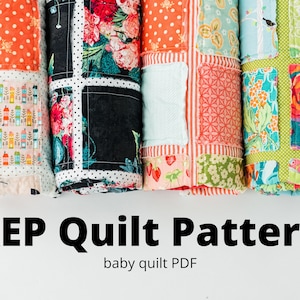 Raw Appliqué Patchwork Quilt Pattern - Modern Patchwork Digital Instructions - Sugar Owl Design REP Quilt Pattern