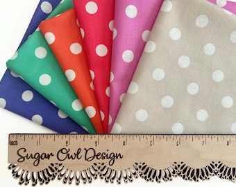 Set of Polka Dot Fat Quarters - Michael Miller That’s It Dot Cotton Fabric