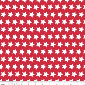 Red Star Fabric - Riley Blake Basics Cotton Fabric