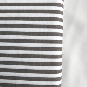 Gray and White Stripe Fabric Riley Blake Designs 1/4 Stripe Grey and ...