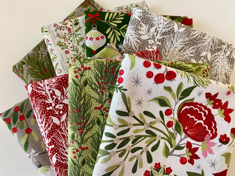 Christmas Fabric Bundle Moda Naughty or Nice Holiday Etsy