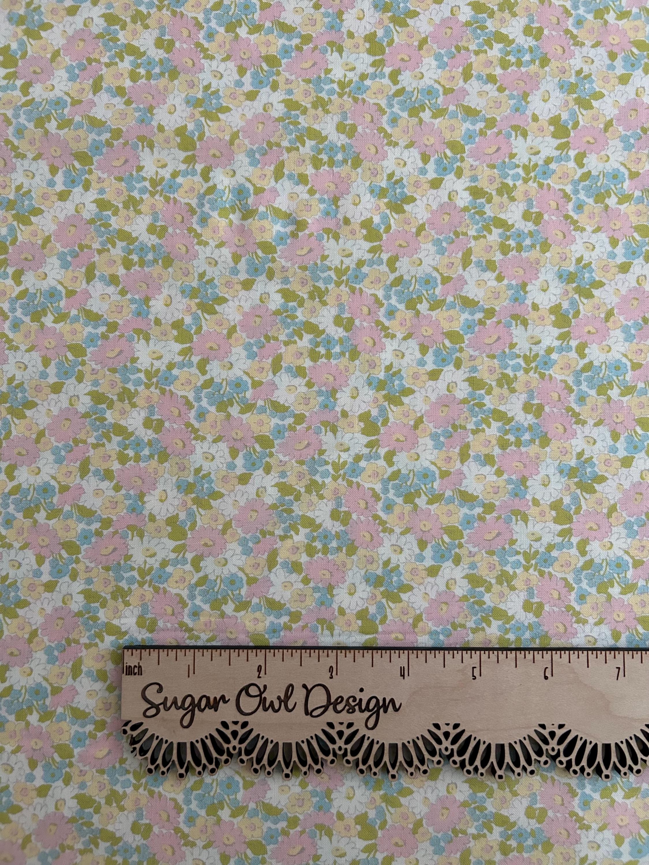 Pastel Vintage Floral Fabric - Grace by Brenda Riddle Acorn Quilts for ...