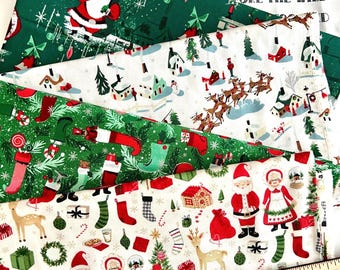 Half Yard Bundle of Christmas Fabric by Riley Blake Designs