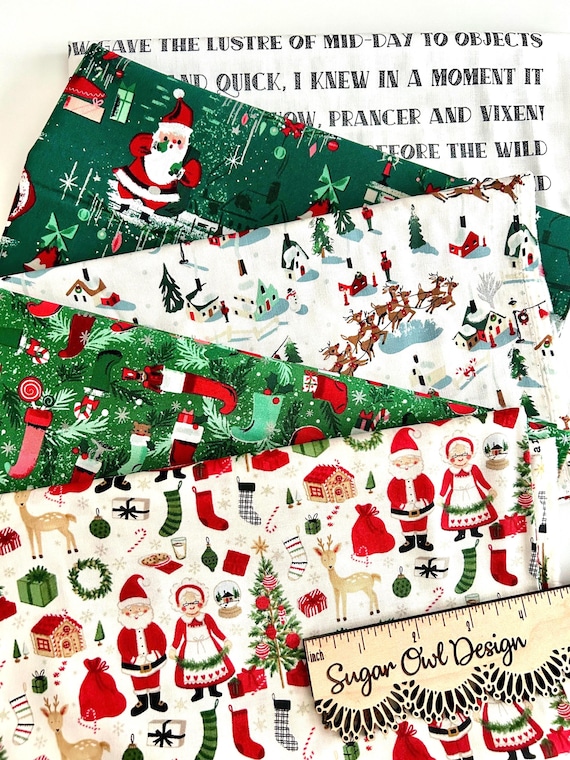 Half Yard Bundle of Christmas Fabric by Riley Blake Designs