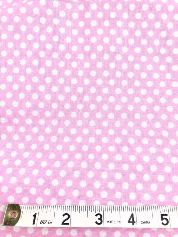 Pink and White Polka Dot Material Pink Swiss Dot Fabric Michael Miller Pink Pin Dot Fabric