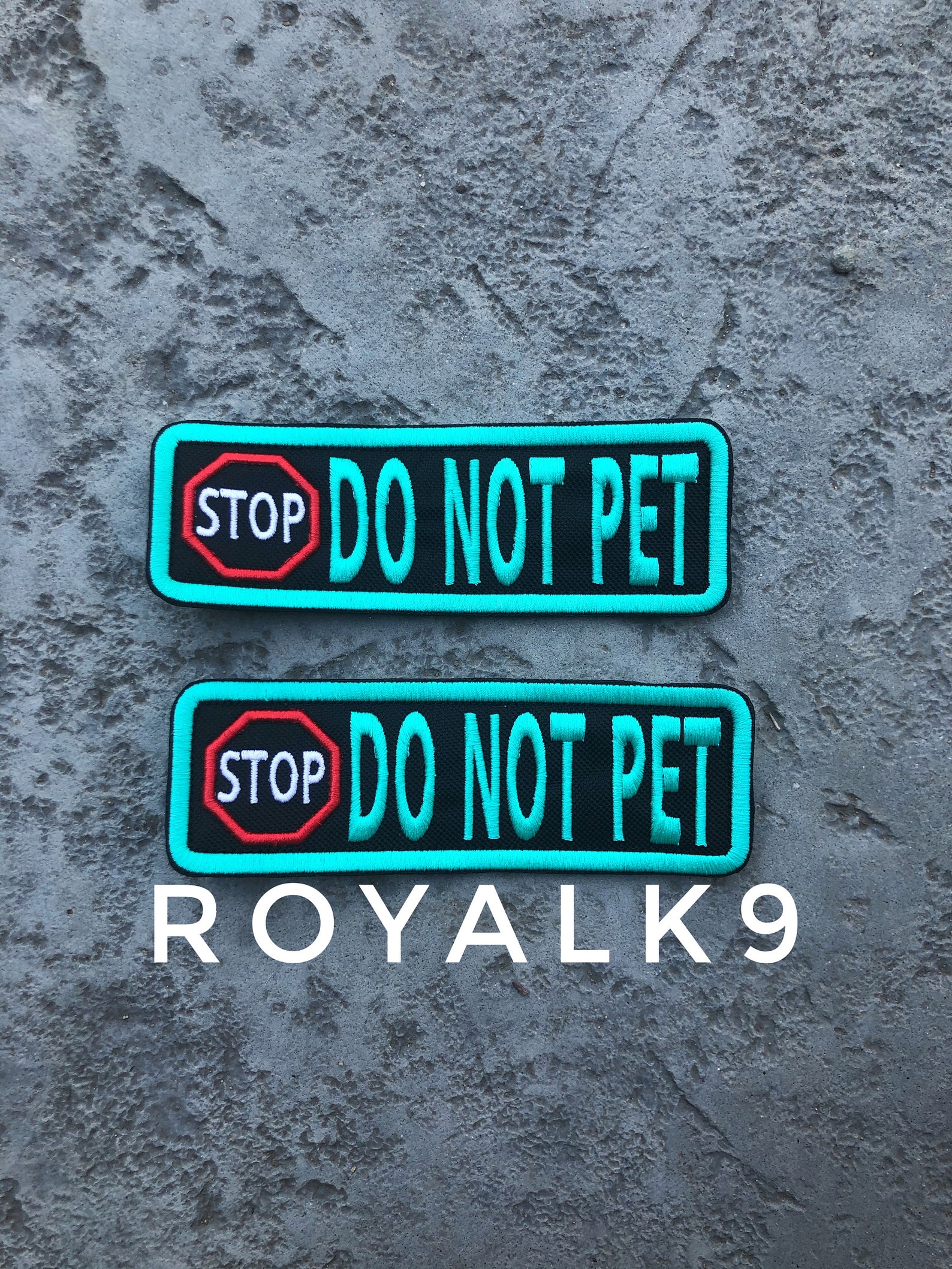 2x6 STOP do not pet service dog patch Etsy