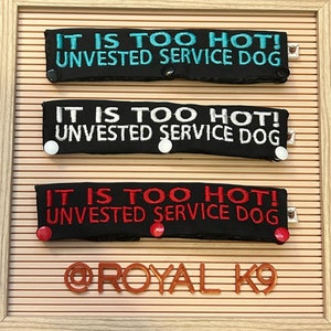 It is too hot! Unvested S dog Leash wrap