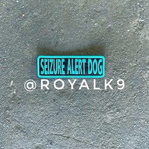 2x6 Seizure alert dog patch