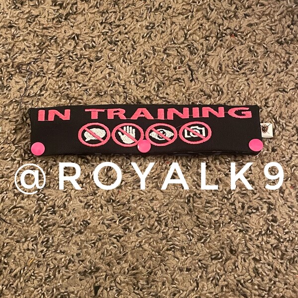 In training w/symbols leash wrap